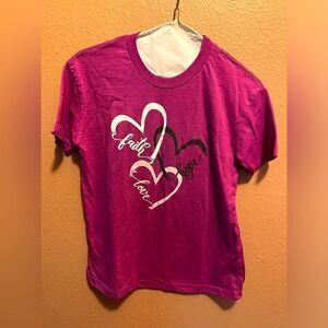 Love and faith youth shirt